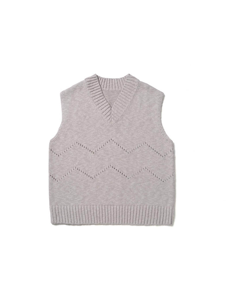 SUPERTOFU Loose Skeleton Knitted Vest
