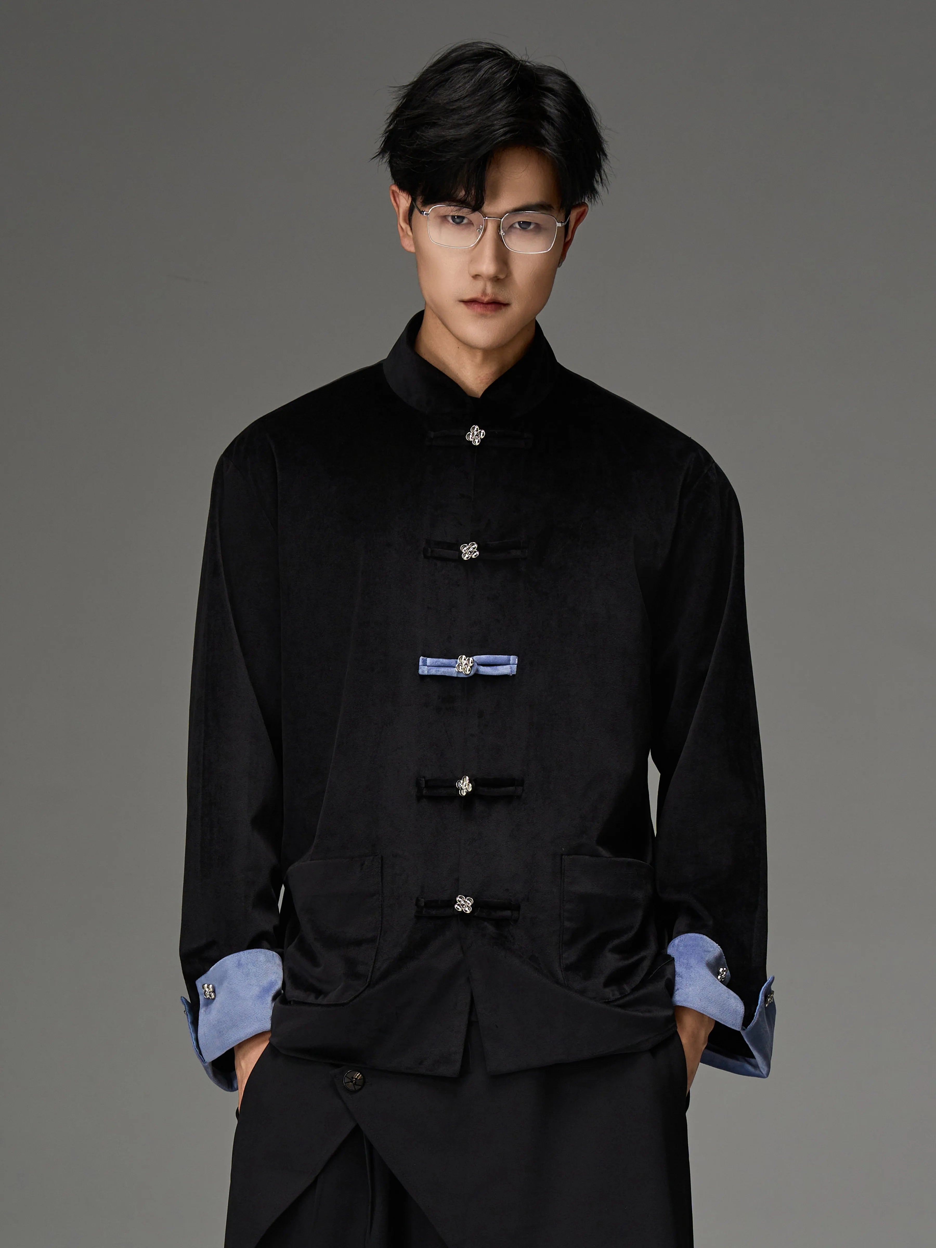 CNEW Velvet Buckle Casual Loose Suit Jacket