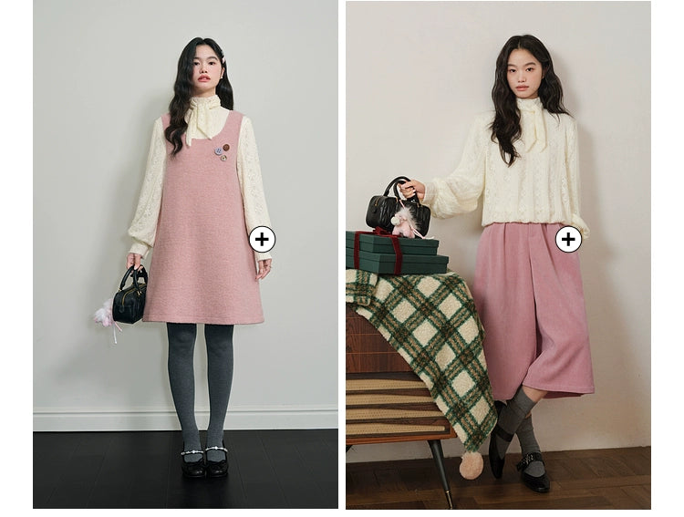 Kuose Lace Silk Scarf Streamer Temperament Shirt