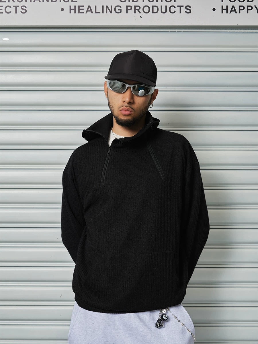 ComicTree Casual Double Zip Bottom Hooded Sweater