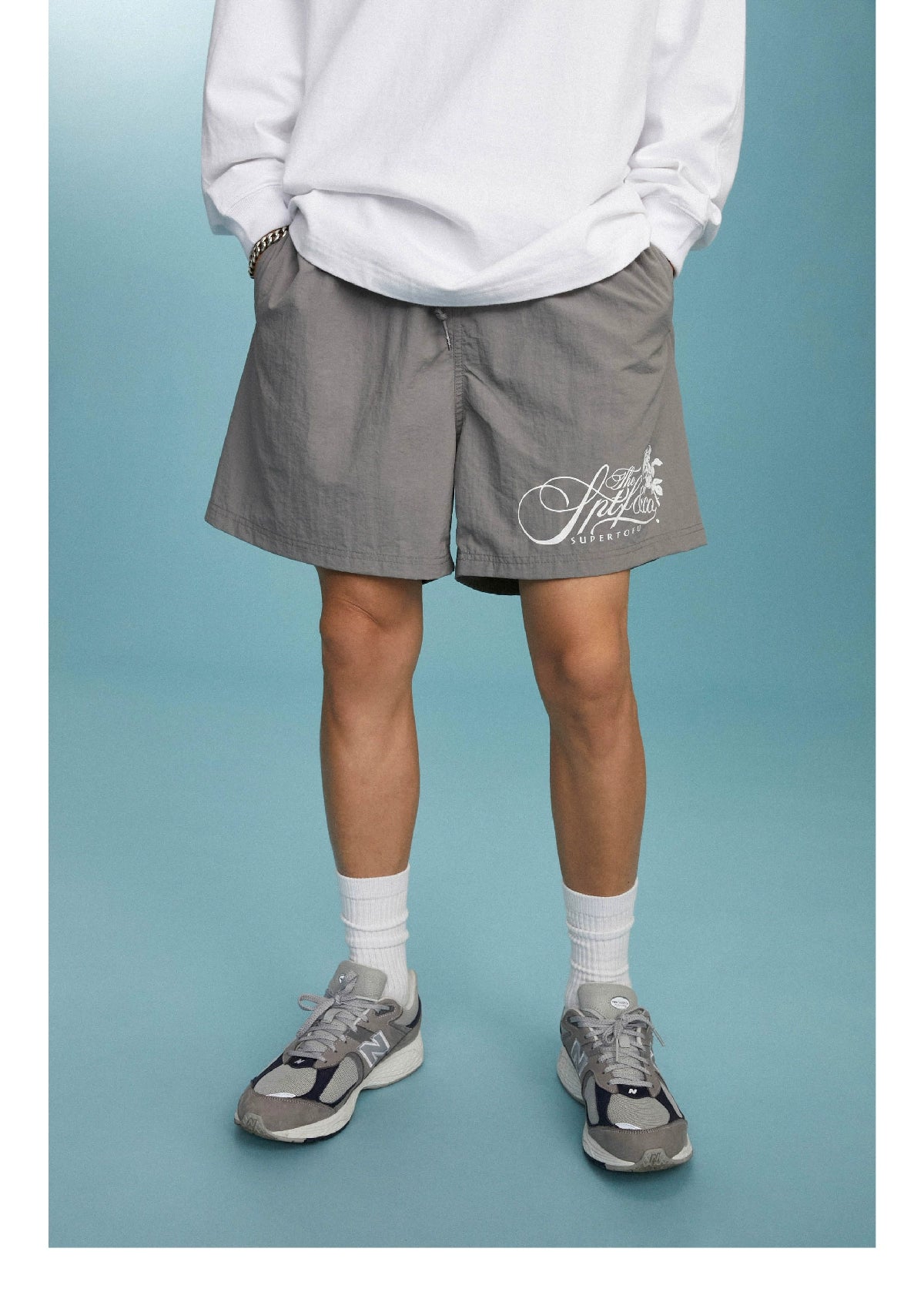 SUPERTOFU Retro Rose-shaped Sports Shorts