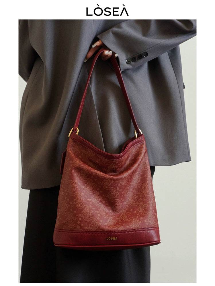 LOSEA Ruyi Moire Premium Bucket Bag
