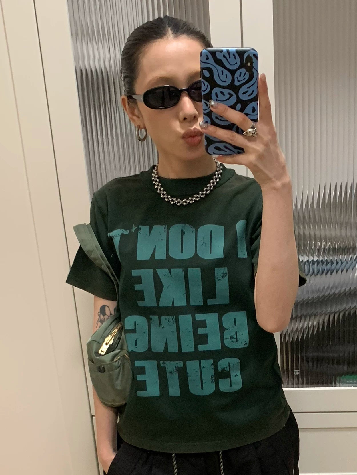 MMBBT Letter Print Round Neck Tee