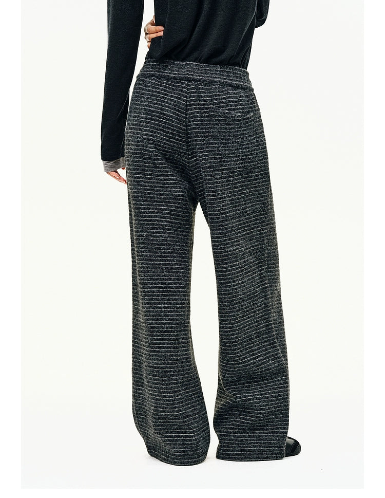 ATRY Striped Lazy Versatile Loose Straight Sweatpants