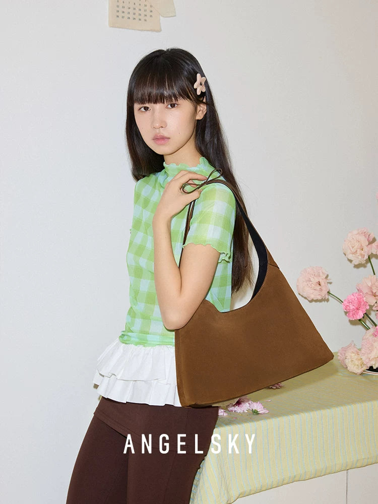 ANGELSKY Simple Bow Design Feeling Armpit Bag