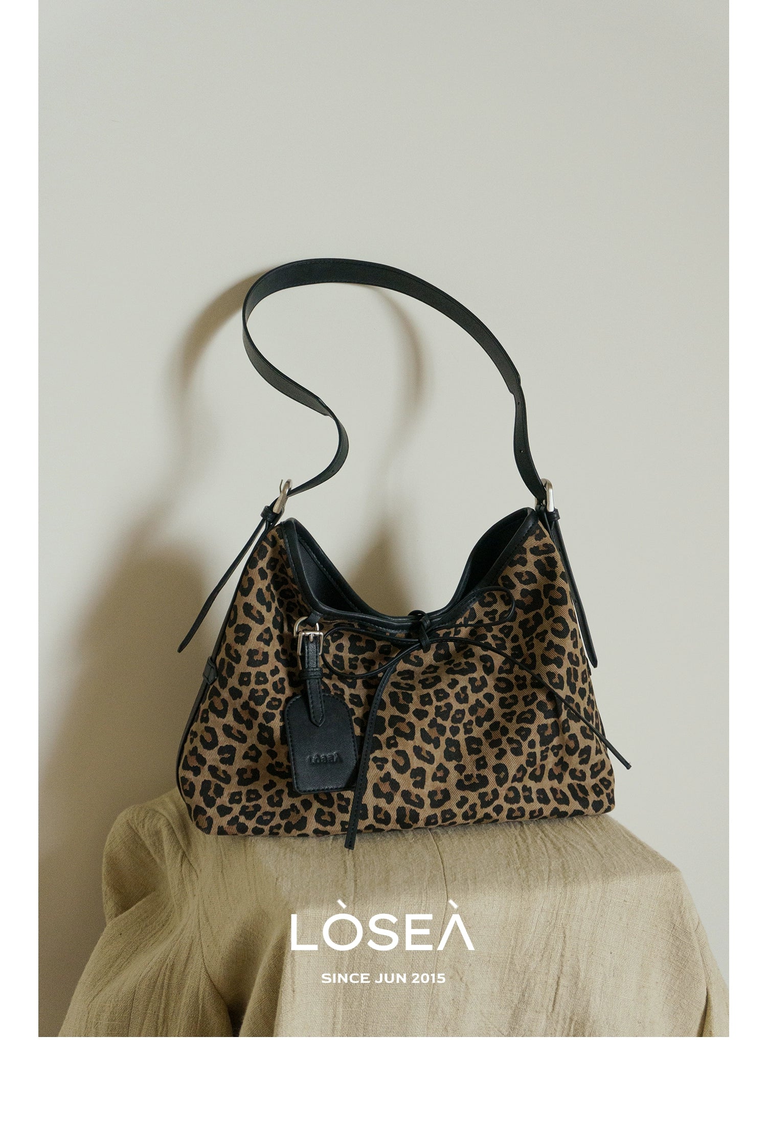 LOSEA Leopard Print Vintage Crossbody Bag