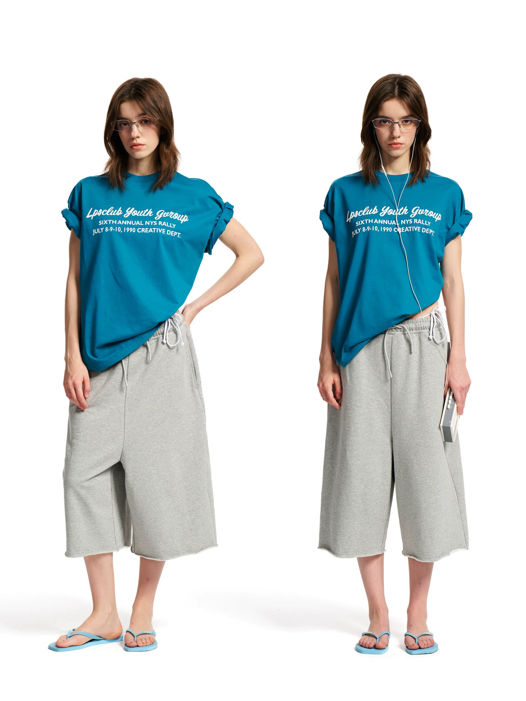 Loopsoon Minimalist Drawstring Seven-point Versatile Shorts