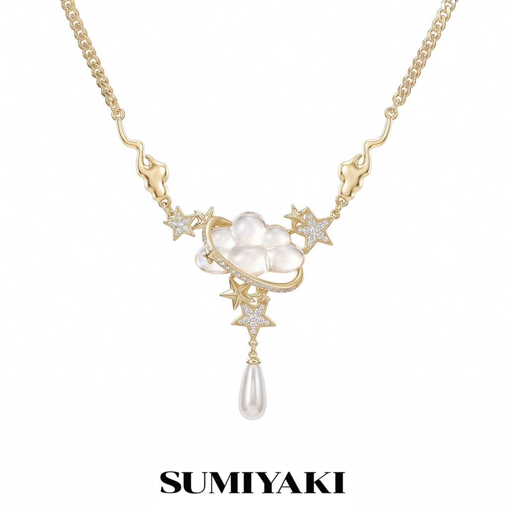 SUMIYAKI Niche Full of Diamond Star Necklace