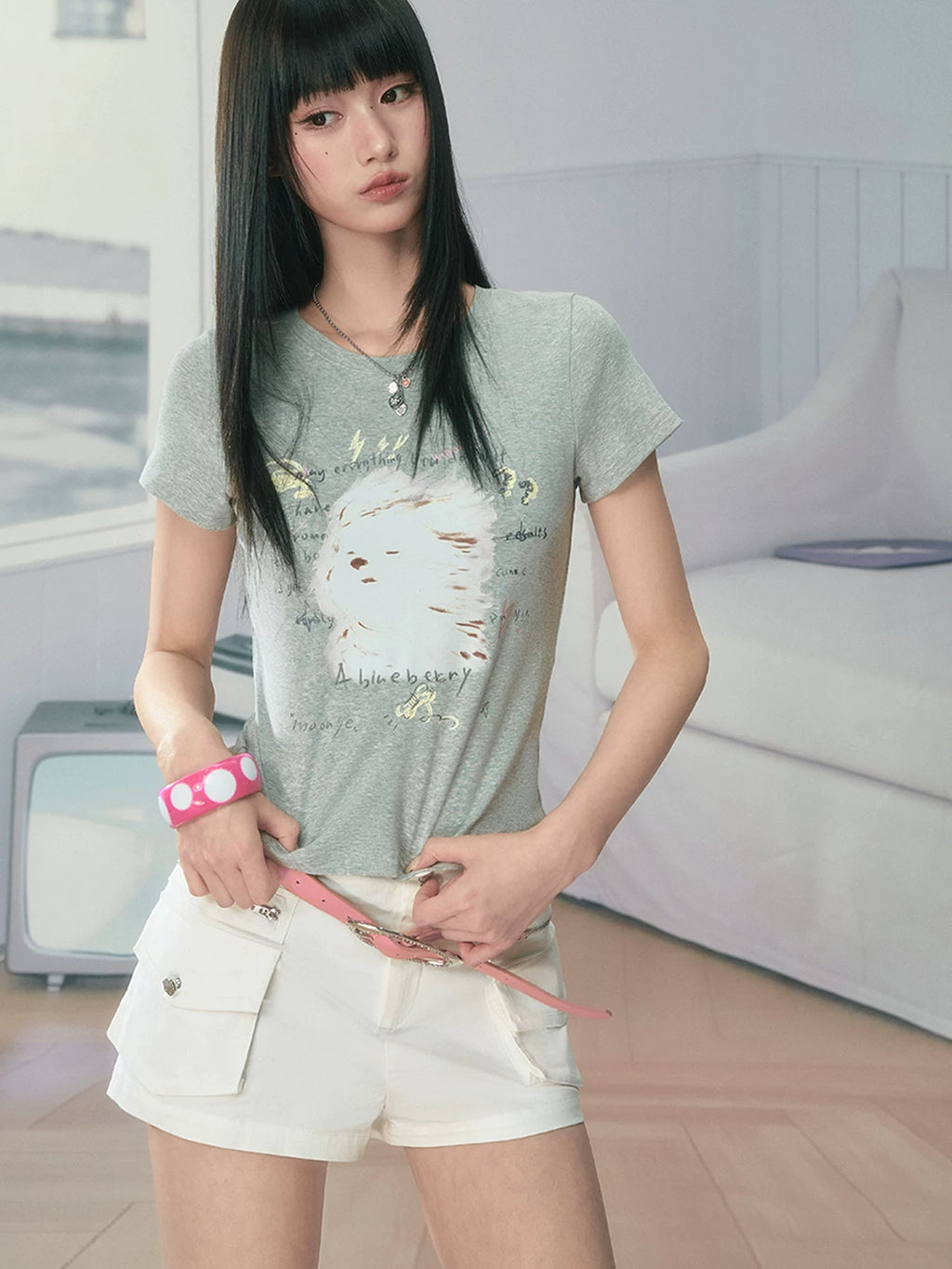 Ablueberry Slim and Thin Versatile Tee