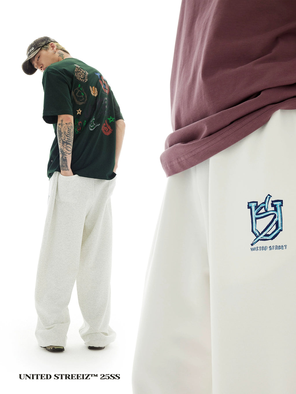 US Fluorescent Graffiti Hip Hop Casual Pants