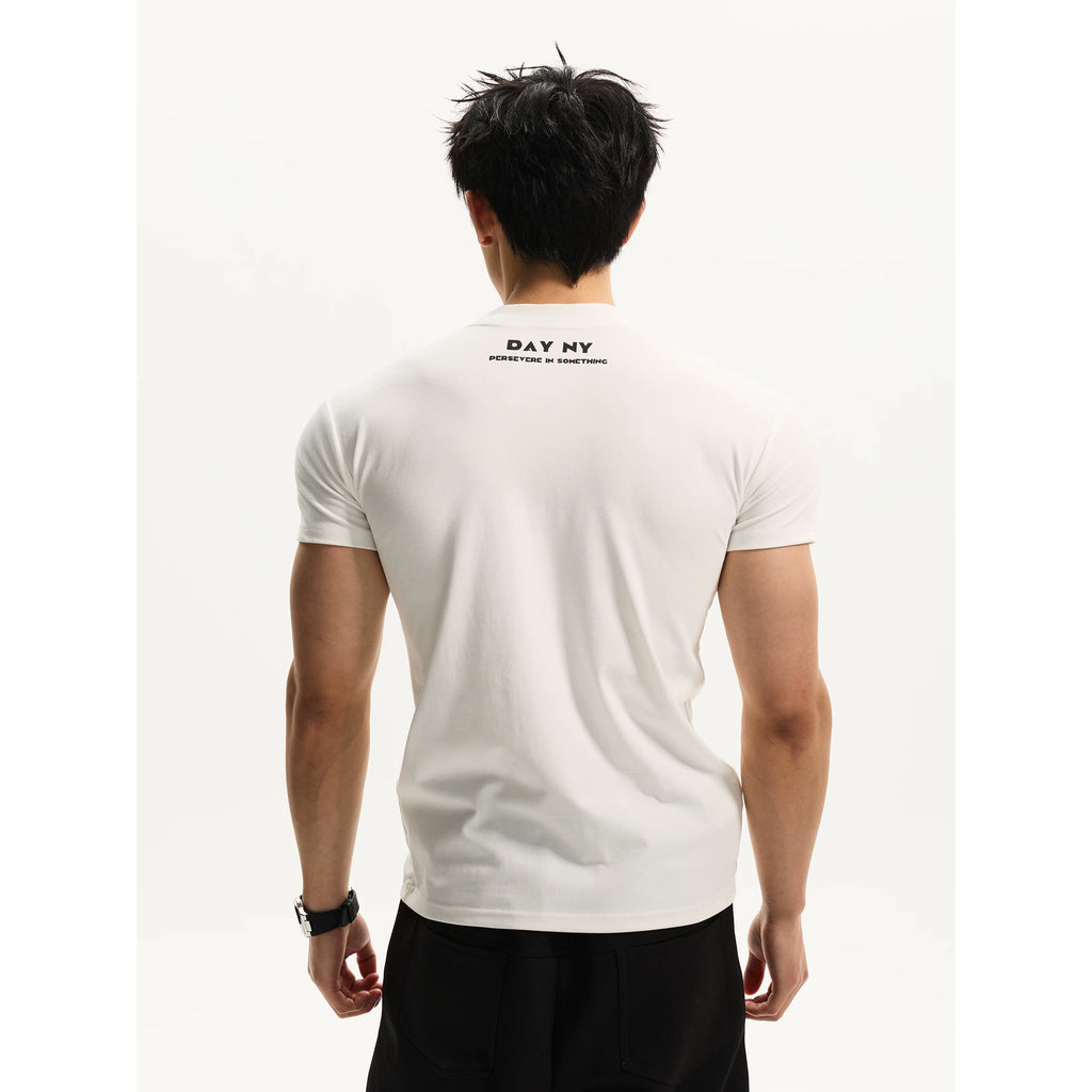 DAY NY Simple Casual High Elastic Front Shoulder Tee