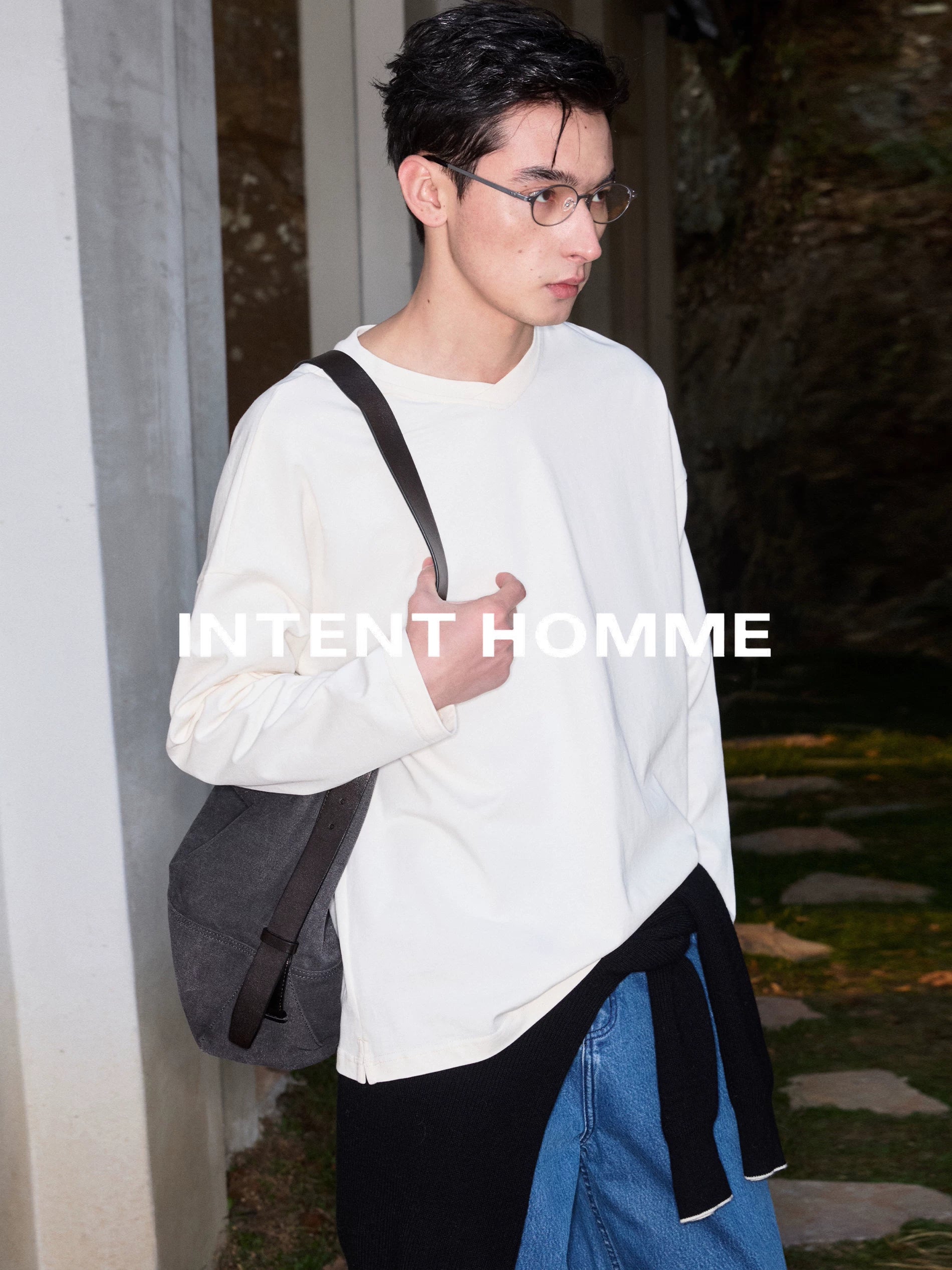INTENT V-Neck Casual Bottom Long Sleeve