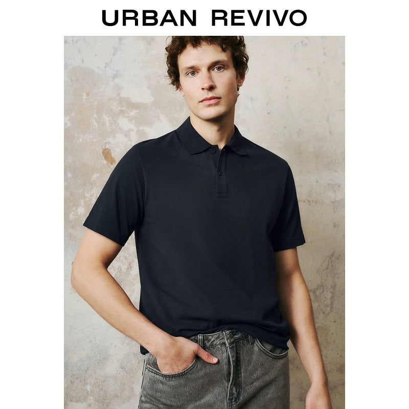 URBAN REVIVO Business Light Commuter Versatile Polo tee