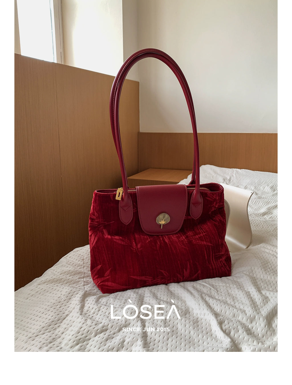 LOSEA New Chinese Style Pudong Fan Underarm Shoulder Bag