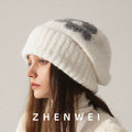 ZHENWEI Woolen Knitted Hat with Large Head Circumference