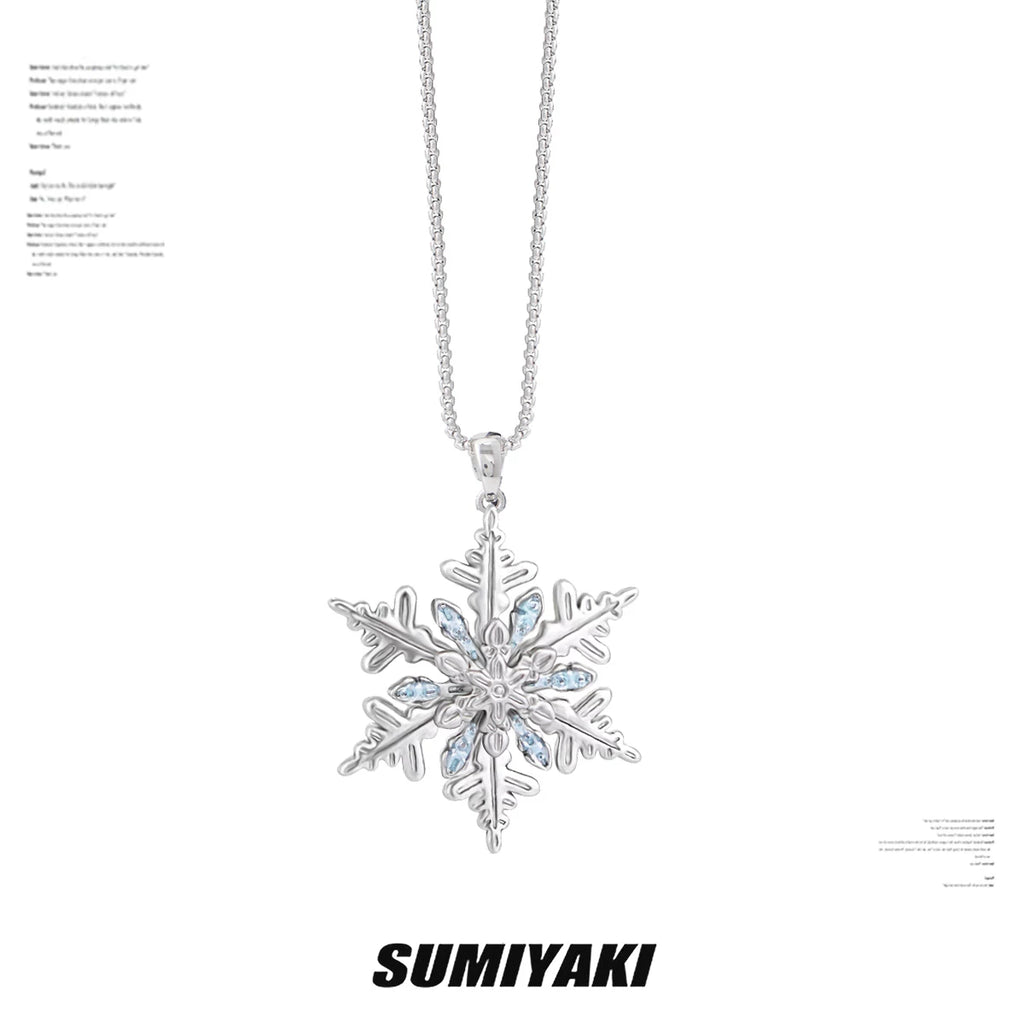 SUMIYAKI Simple Versatile Snowflake Clavicle Chain