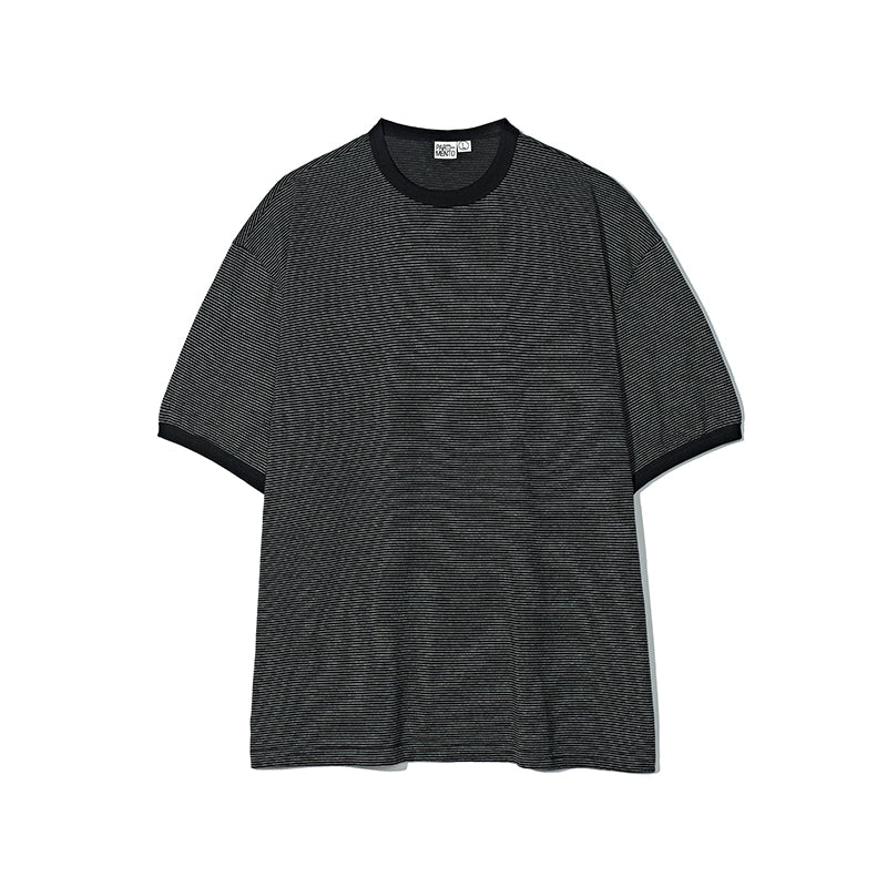 PARTIMENTO Shoulder Pinstriped Tee