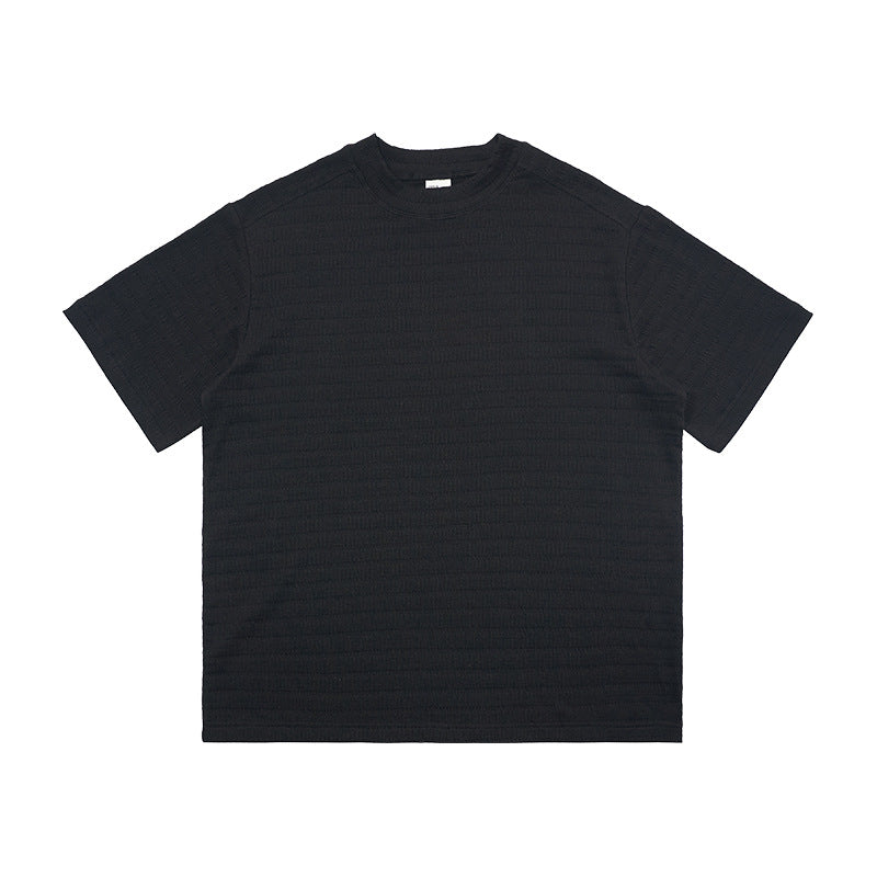UNF Front Shoulder Slim-fit Crew Neck Knitted Tee