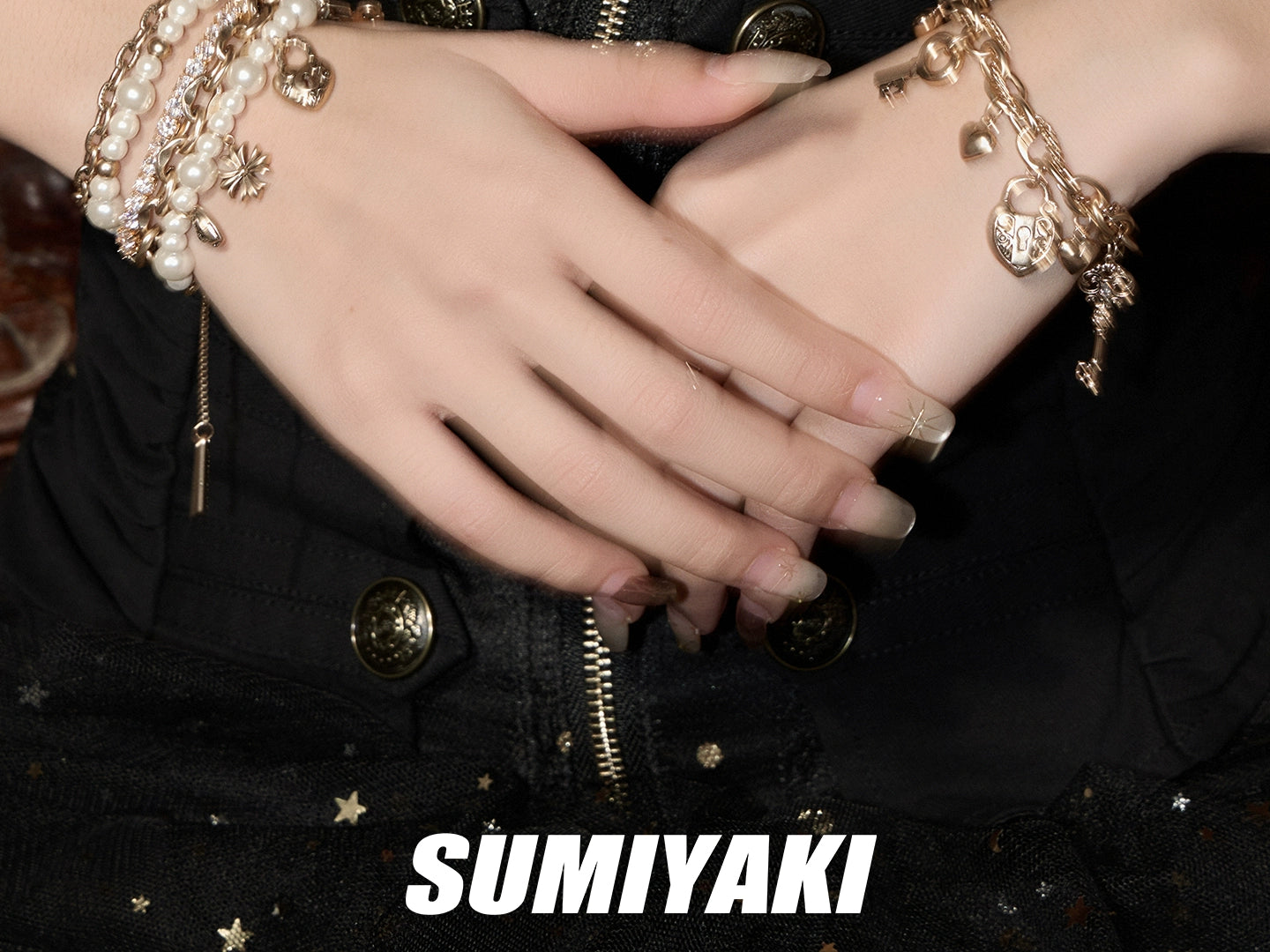 SUMIYAKI Pearl Love Pendant Bracelet