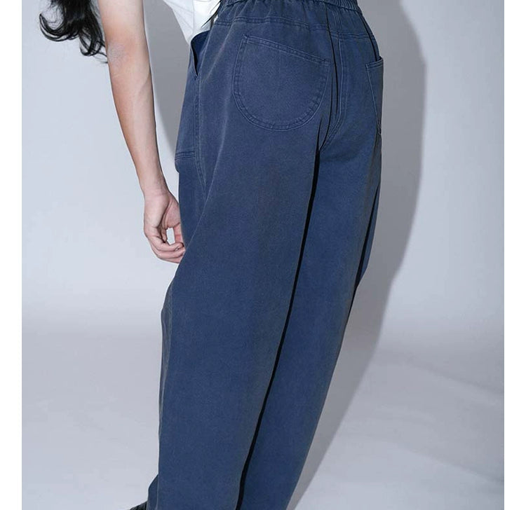 O3PARK Japanese Loose and Versatile Scimitar Silhouette Casual Pants