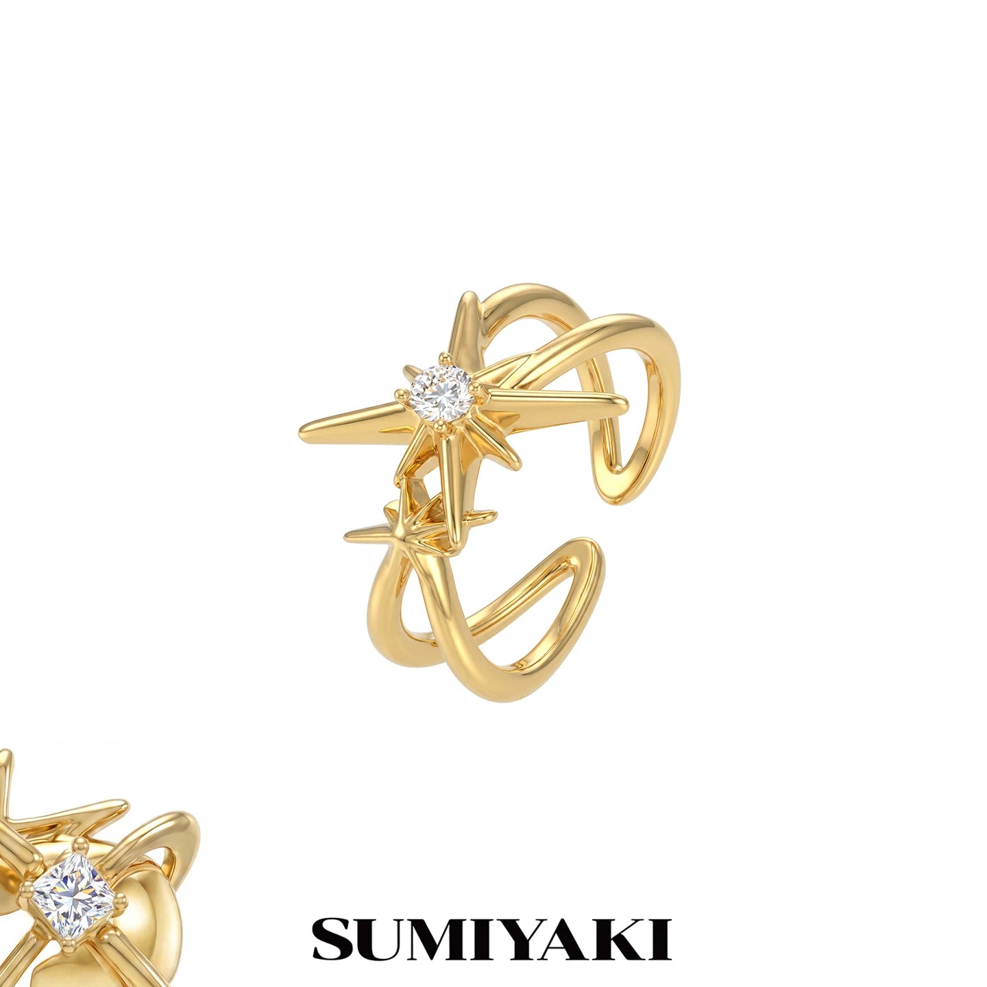 SUMIYAKI Double-layer High-end Light Luxury Ring
