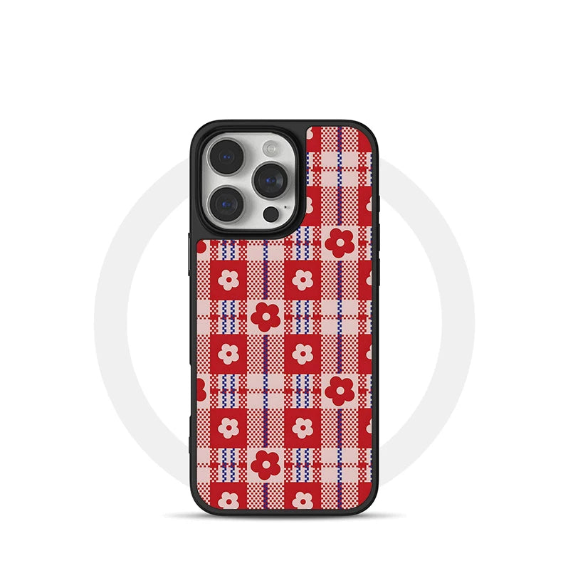 Pbcase Small Safflower Square High-end Apple Phone Case