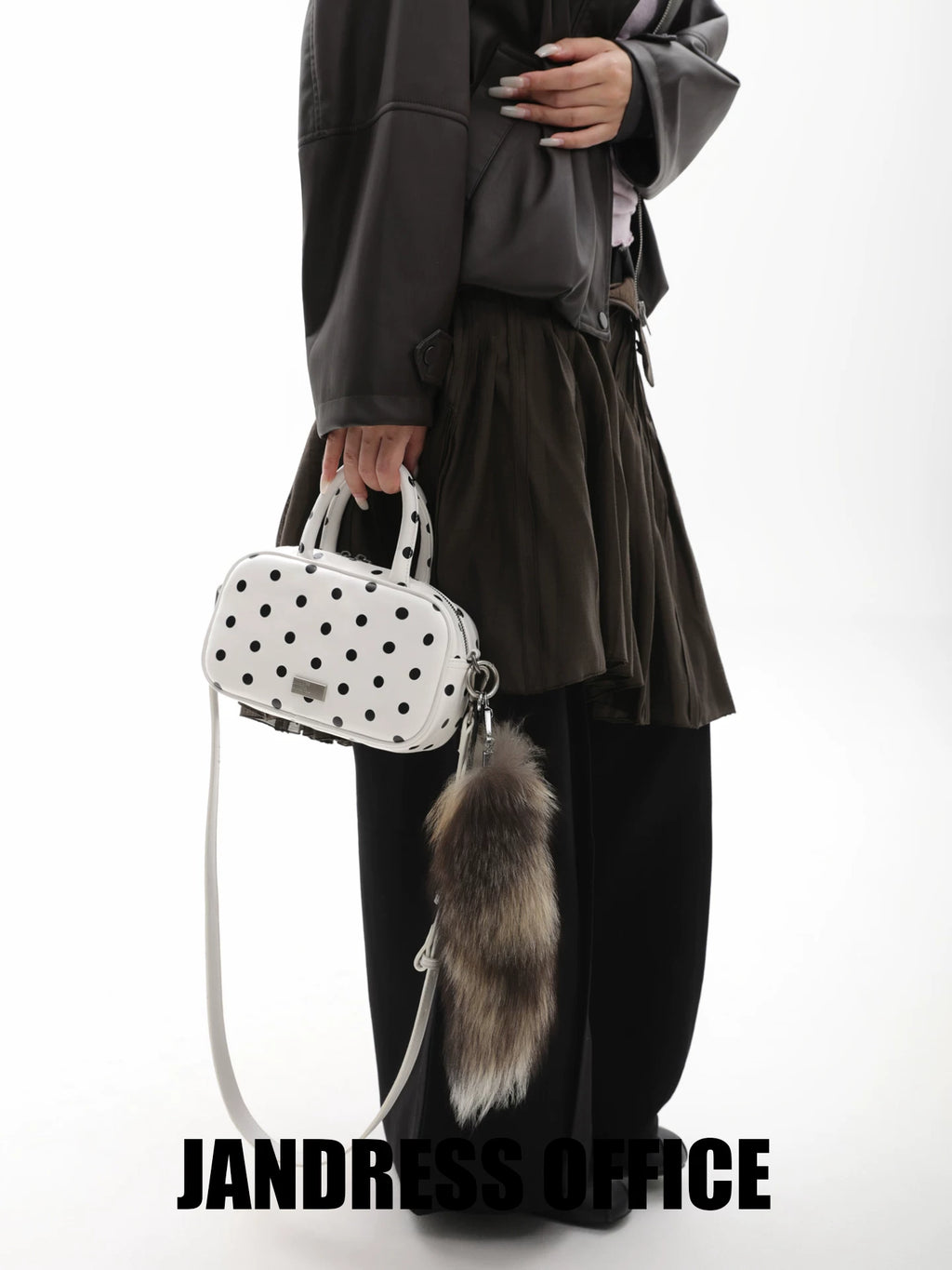 JANDRESS Polka Dot Portable Messenger Bag