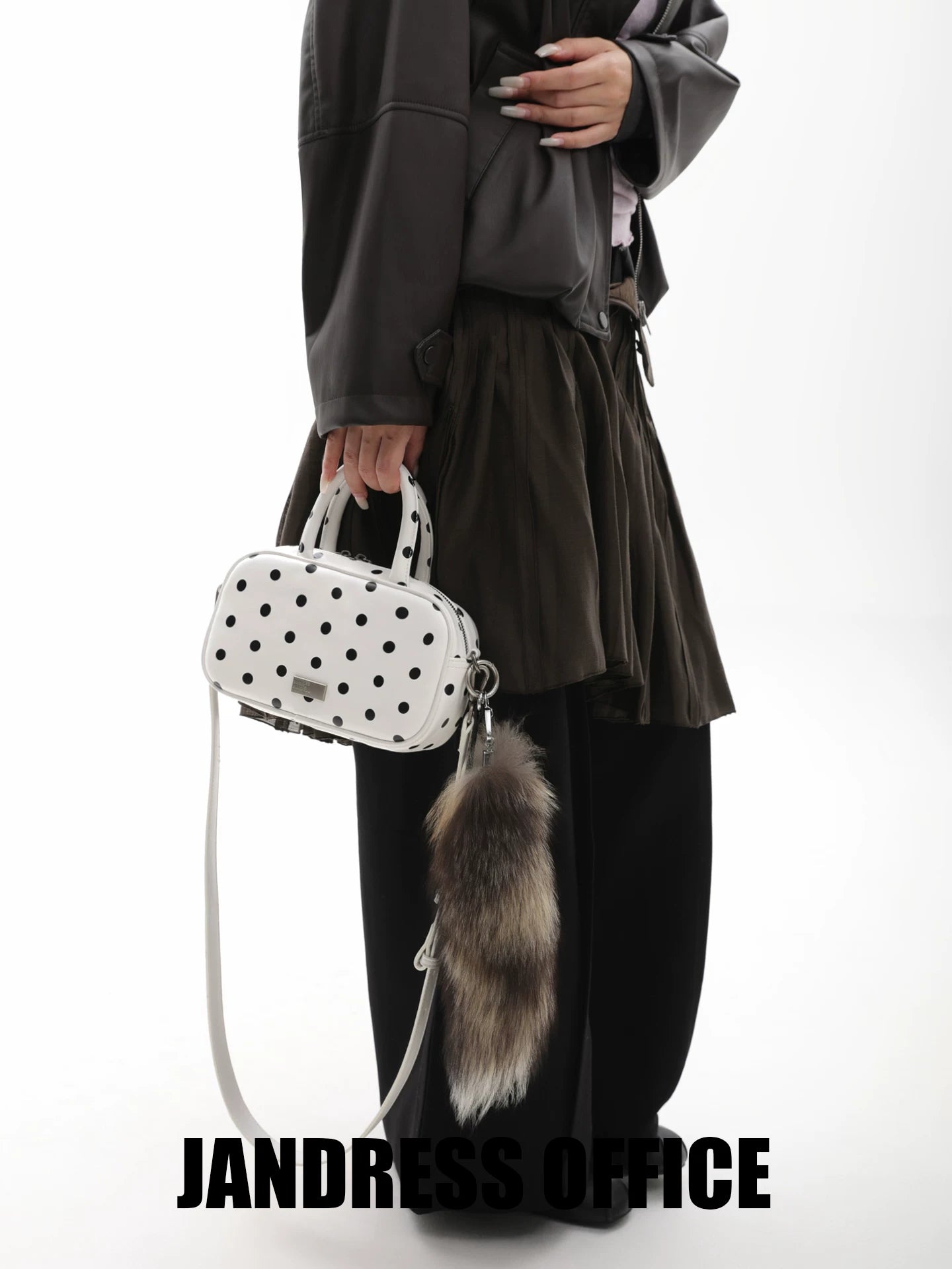 JANDRESS Polka Dot Portable Messenger Bag