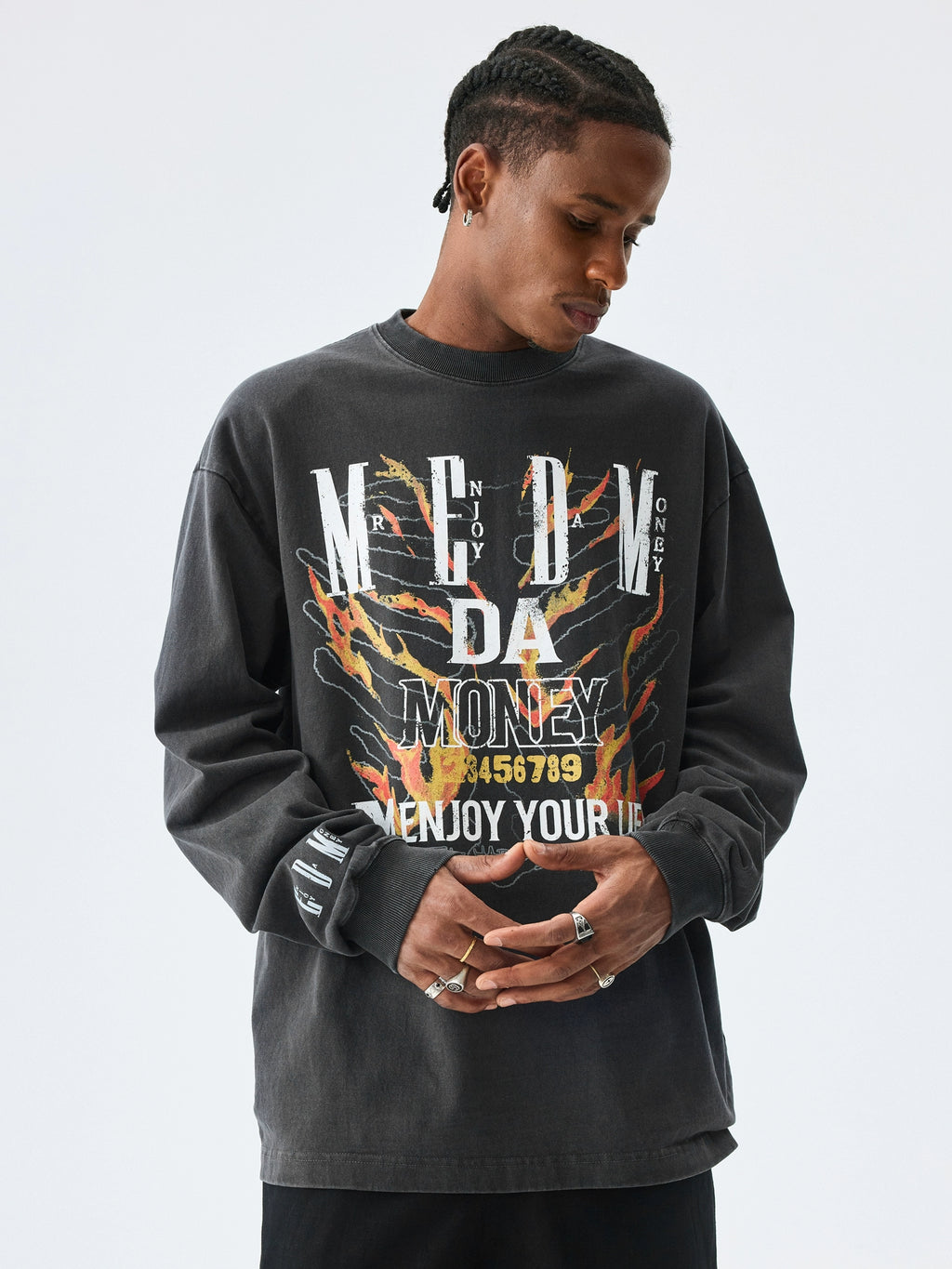 MEDM Flame Bone Long Sleeve