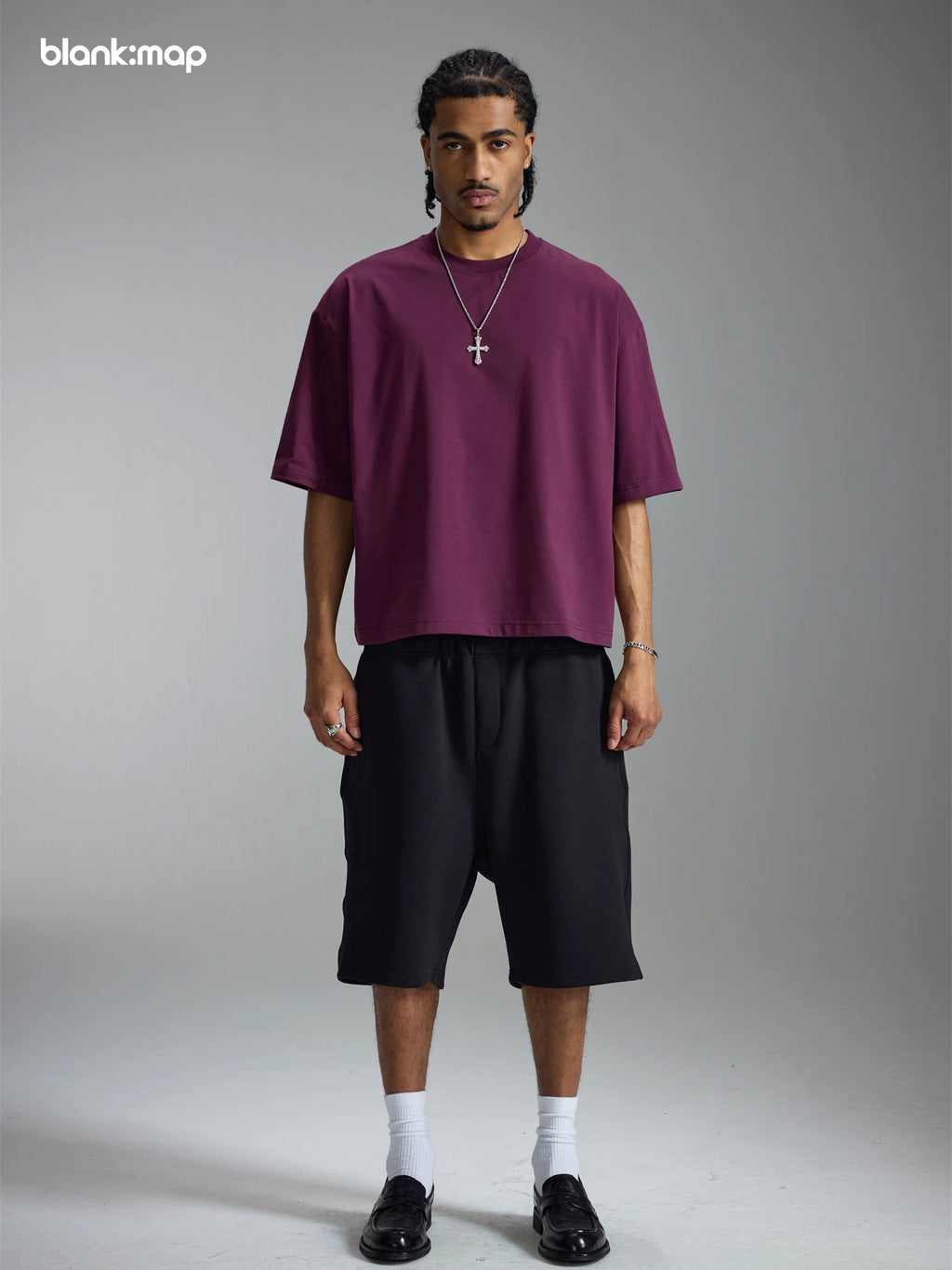 Blank Map Cool Loose Casual Versatile Tee