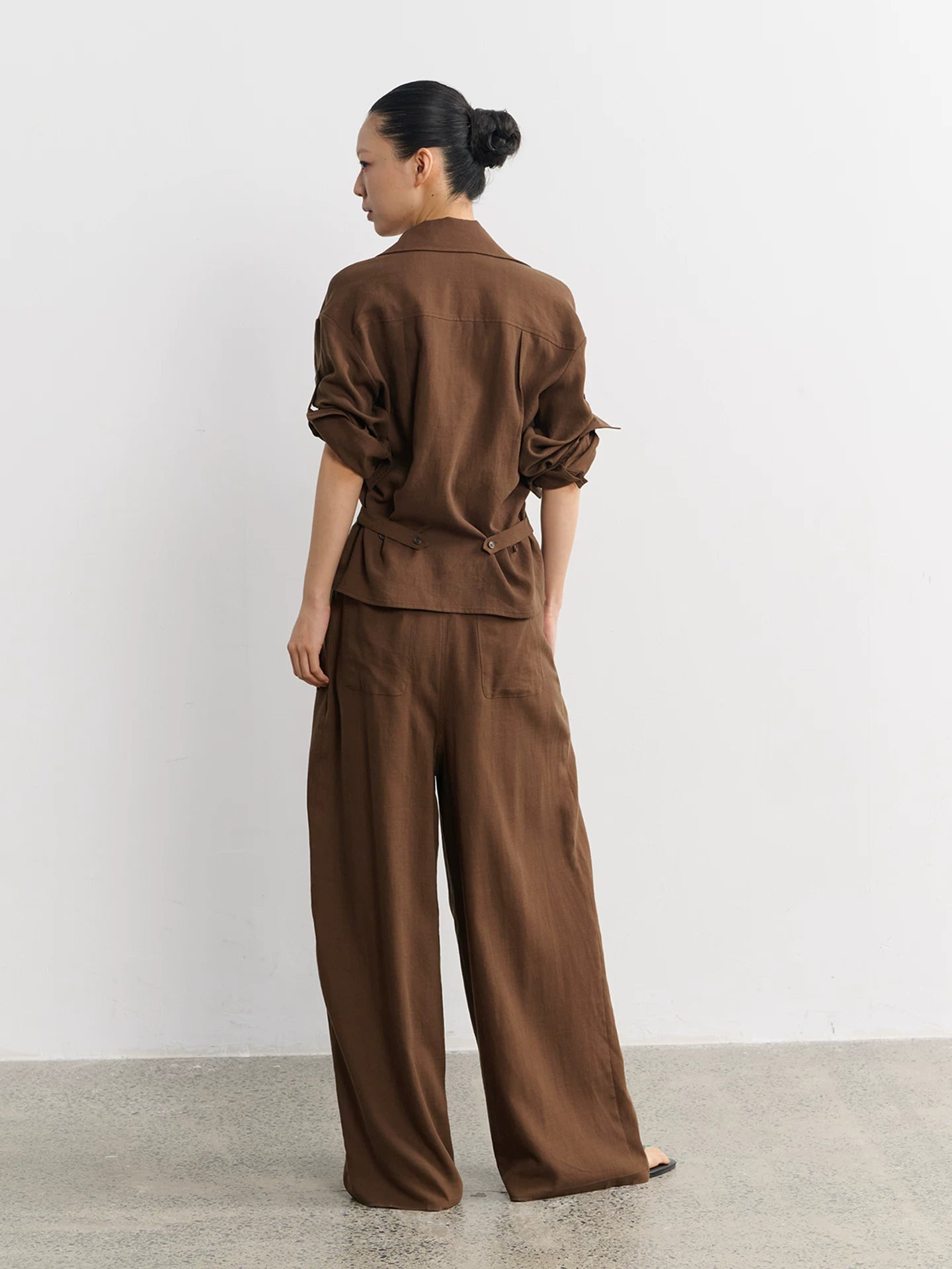 LINY LIBERTY Adjustable Waist Buckle Breathable Light Shirt