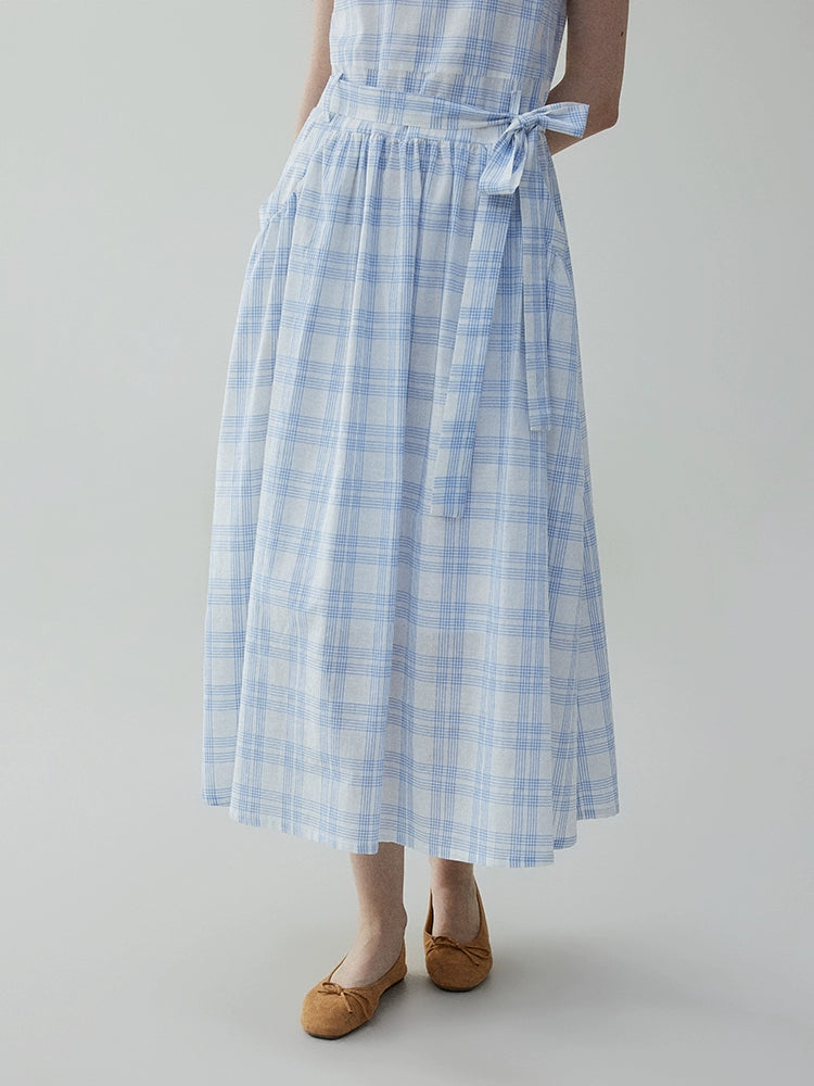 VOOE Korean Waist Strap Sleeveless Vest Dress