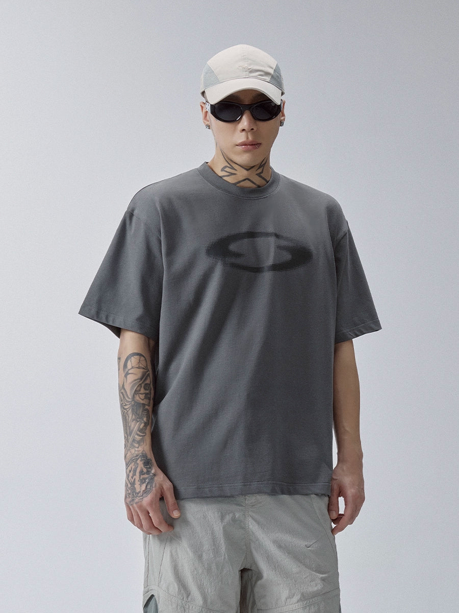 F2CE Basic Logo Printing Loose Retro Tee