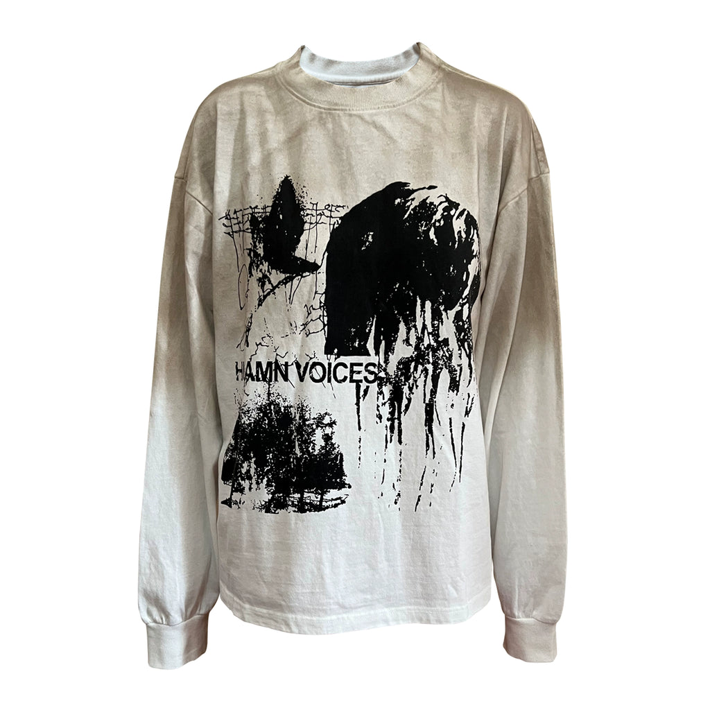 Human Voices Washed Dirty Dyed Old Long Sleeve Tee