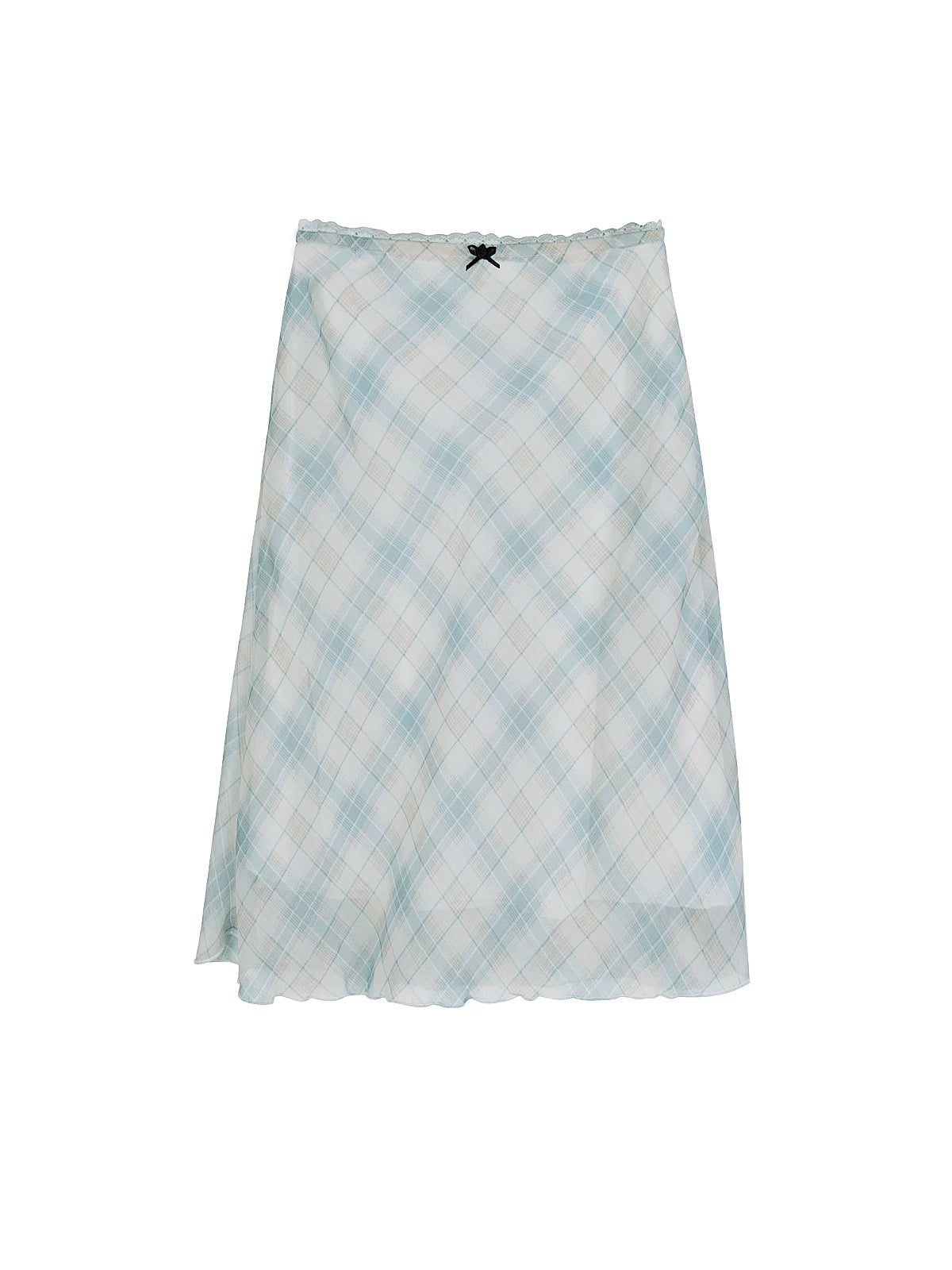 XUJING High Waist Temperament Straight Plaid Skirt