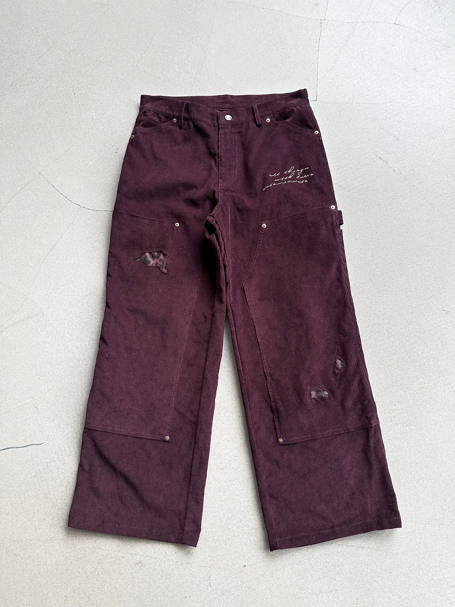 Erole "engraved" Embroidered Leopard Print Vintage Overalls