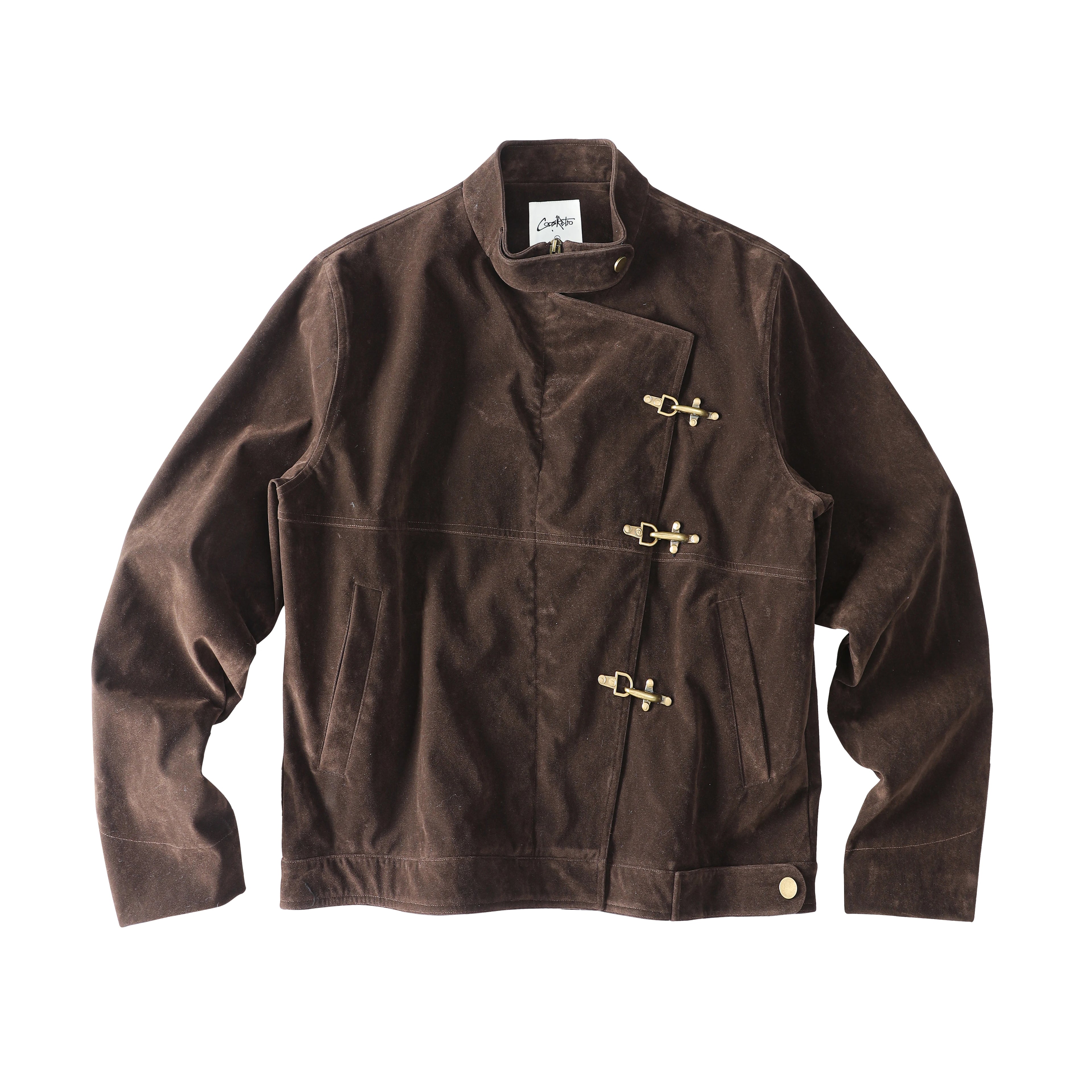 CoosRetro Vintage Plane Buckle Jacket