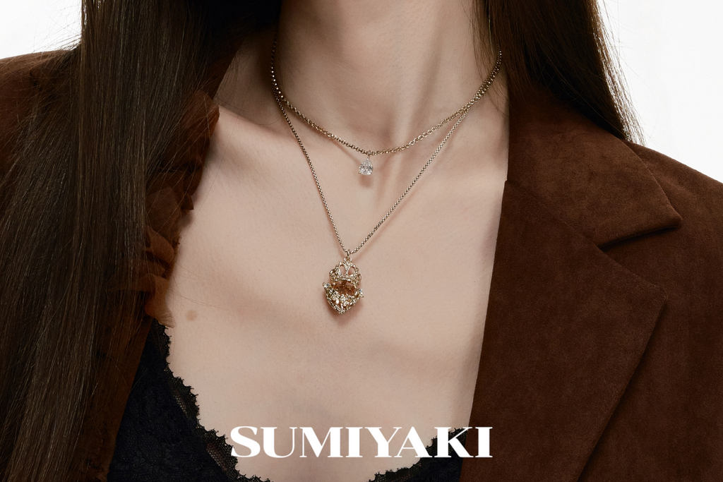 SUMIYAKI Crown Niche Premium Double Necklace
