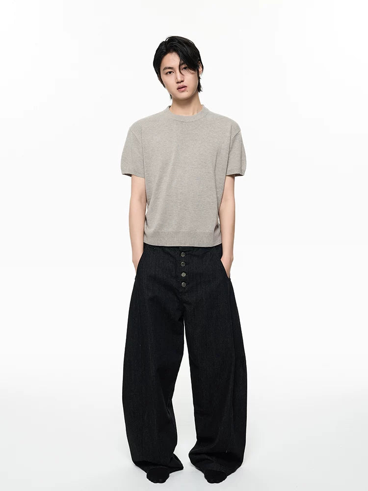 Borrowed Project Casual Knitting Washed Tee