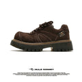Donkey Retro Big Head Suede Platform Shoes