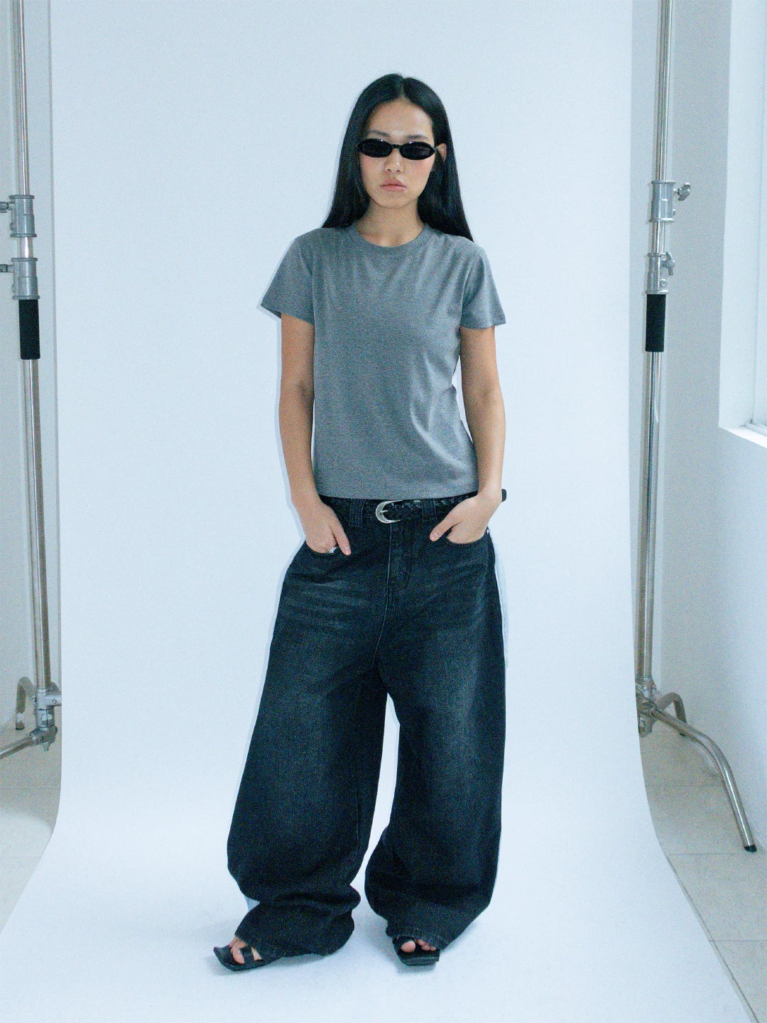 FUNKYFUN Contrast Webbing Jeans