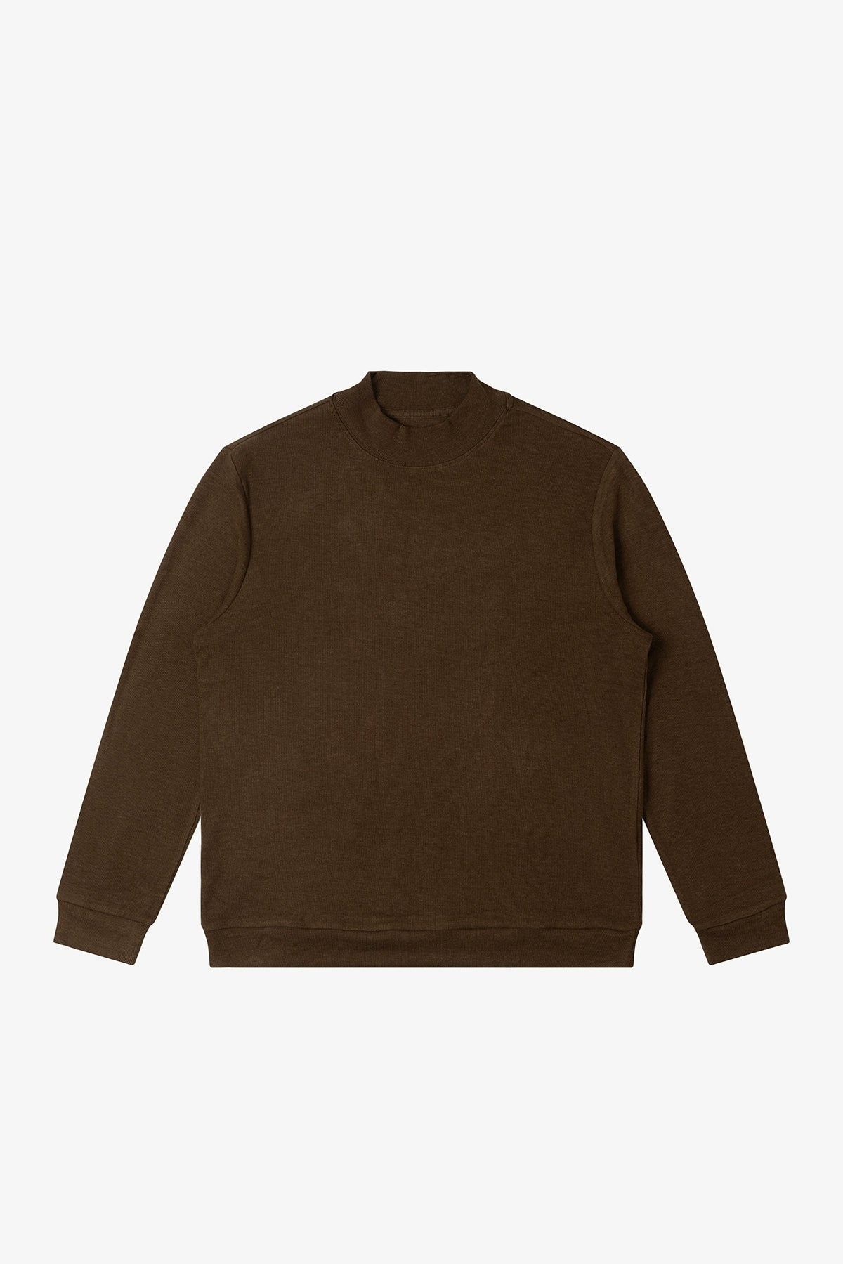 NO LOGO Round Neck Half Turtleneck Warm Long Sleeves