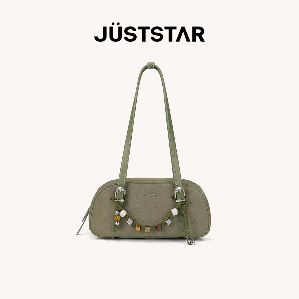 JUST STAR Suede Shoulder Armpit Bag