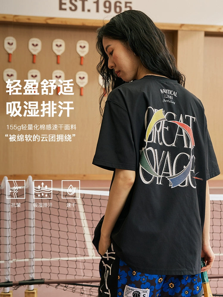 LUSHISI Quick-drying Sports and Leisure Fitness Tee