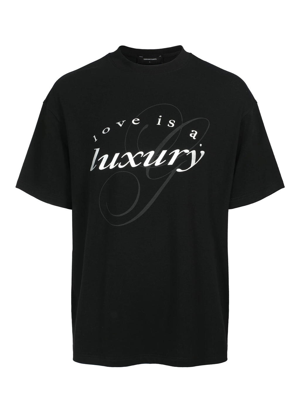 TERRAINCOGNITA Metallic Brushed Lettering Film Printed Loose Tee