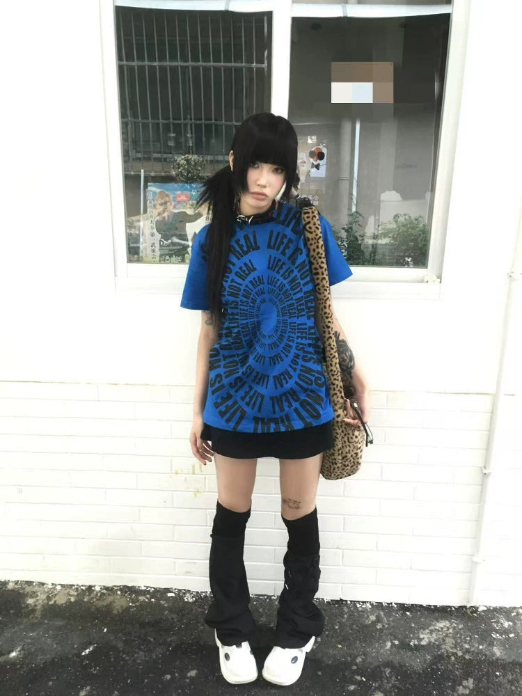 CHAI Casual Versatile American Slim Print Tee
