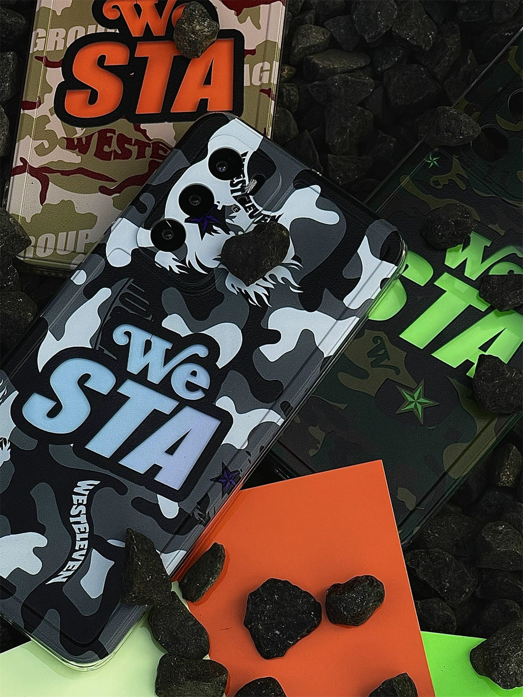 WESTELEVEN Huawei Camouflage Luminous Mobile Phone Case