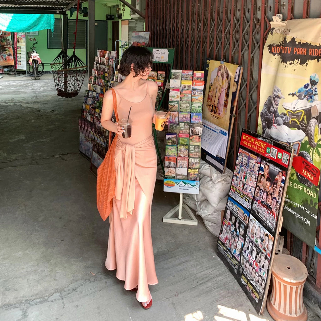 KELIFAN Retro Temperament Slim-fitting High-waisted Skirt