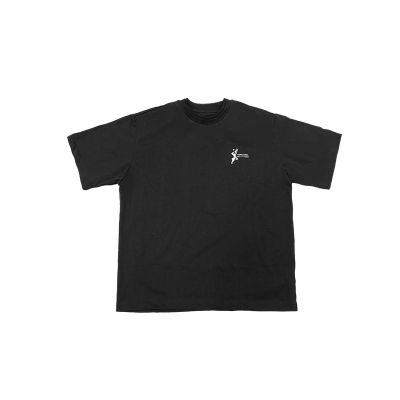 WANNA LAB "quantum Hourglass" Double Neckline Hidden Needle Process Tee