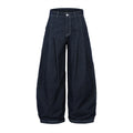 (Clearance) BTSG waist pleated scimitar RAW jeans